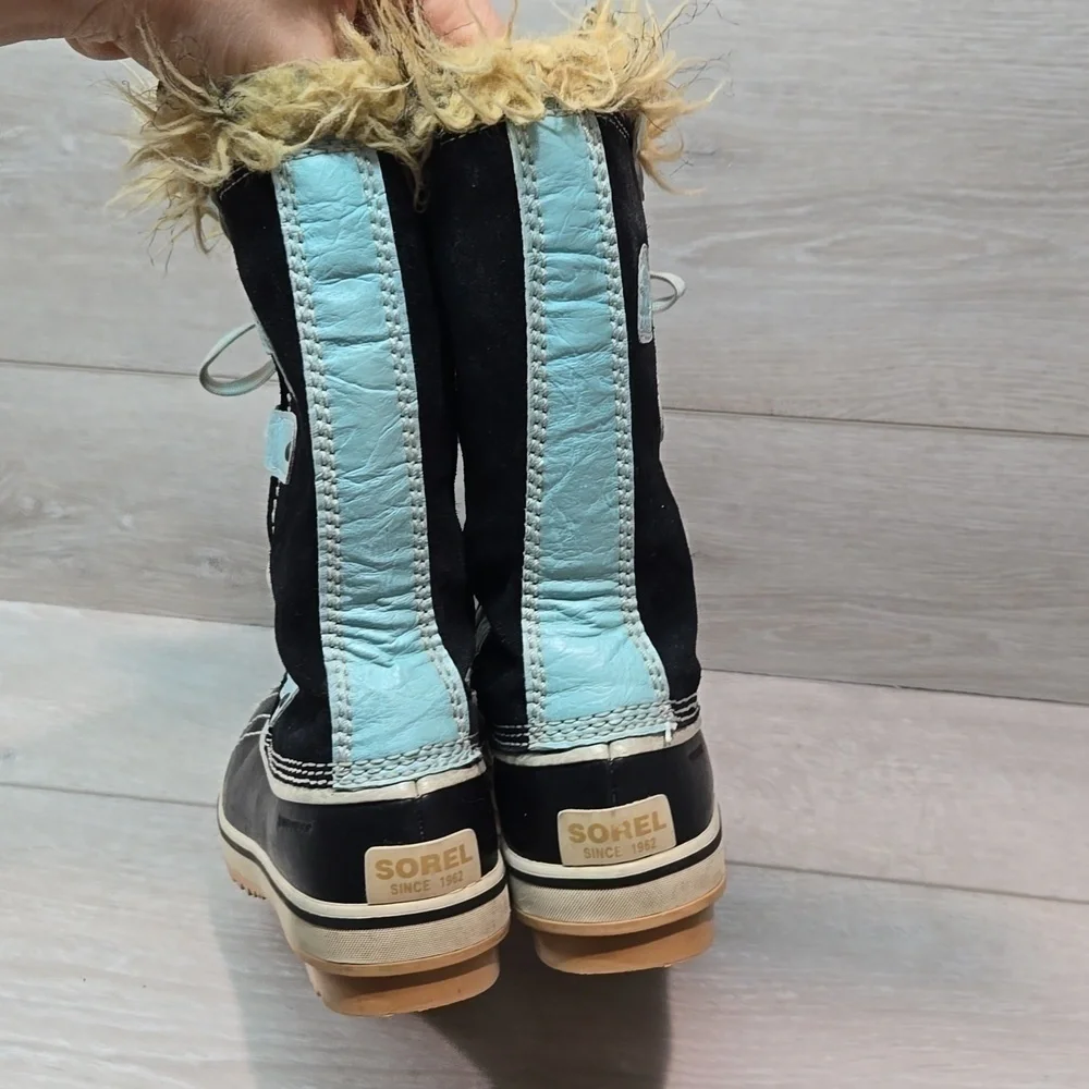 Sorel Kids Youth Tofino Tall Leather Duck Boots shoes sz 2